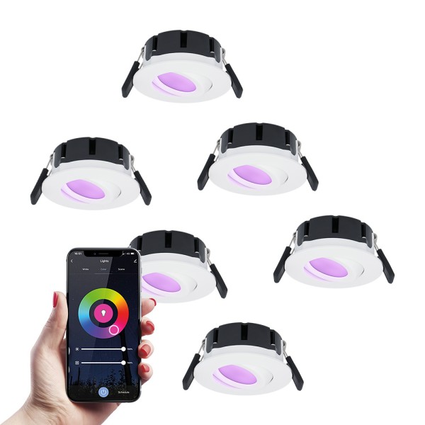 hoftronic smart 6x smart led inbouwspots napels wi