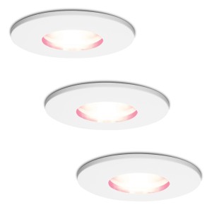 Hofronic Set van 3 stuks smart WiFi RGBWW LED inbouwspots Barcelona wit 5,5 Watt IP44