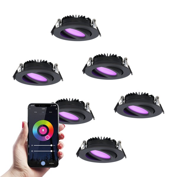 hoftronic smart set van 6 smart led inbouwspots ro 18