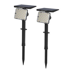 HOFTRONIC 2x Eagle LED Solar Tuinspot Prikspot Dual Color IP65 Spatwaterdicht