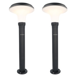 HOFTRONIC 2x LED Solar sokkellamp padverlichting Layton 4.5W 3000K IP65