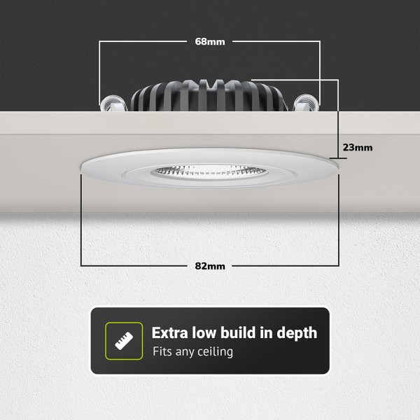 hoftronic 3x lugo led inbouwspots wit dimbaar 5 wa 2