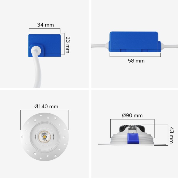 hoftronic 3x lugo led trimless spots inbouwspot wi 8