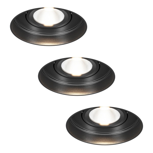 hoftronic 3x lugo led trimless spots inbouwspot zw