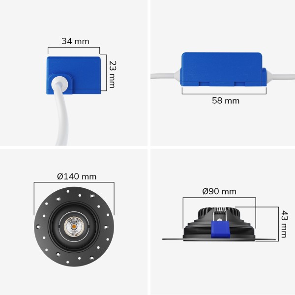 hoftronic 3x lugo led trimless spots inbouwspot zw 8