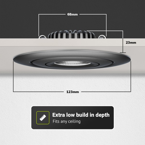 hoftronic afdekring voor lugo led inbouwspot 123 m 8