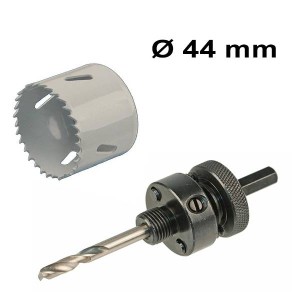 HOFTRONIC Gatenzaag set  44 mm Bi-Metaal + adapter met centreerboor