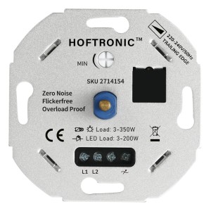 HOFTRONIC LED dimmer – 3-200 watt – Geschikt voor fase afsnijding – Universeel