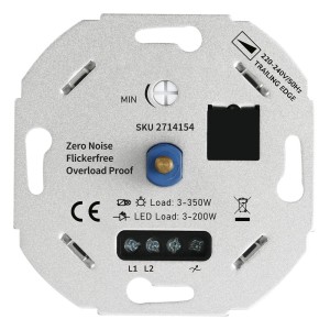 HOFTRONIC LED dimmer – 3-200 watt – Geschikt voor fase afsnijding – Universeel