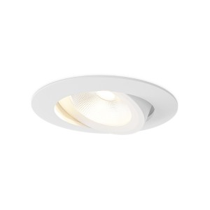 HOFTRONIC Lugo LED Inbouwspot – Wit – Dimbaar – 5 Watt 450 Lumen – 2700K Warm Wit Licht – Kantelbaar – IP65 – Voor Binnen & Buiten