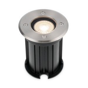 HOFTRONIC Maisy dimbare LED grondspot – Rond – RVS – 4000K neutraal wit – 5 Watt – IP67 straal waterdicht – 3 jaar garantie