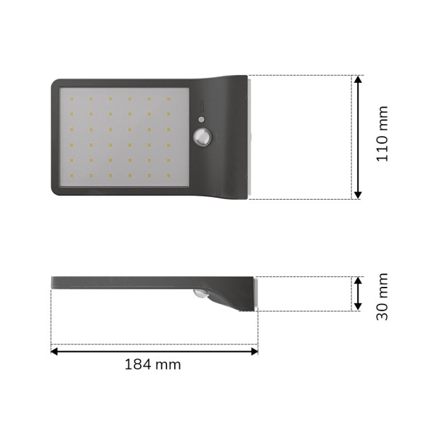 hoftronic set van 2 macon led solar wandlampen sli 6