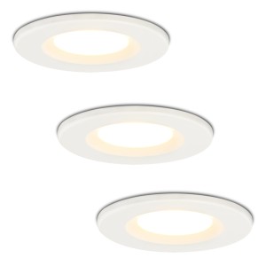 Hoftronic Set van 3 stuks Dimbare LED inbouwspot wit Venezia 6 Watt 2700K IP65