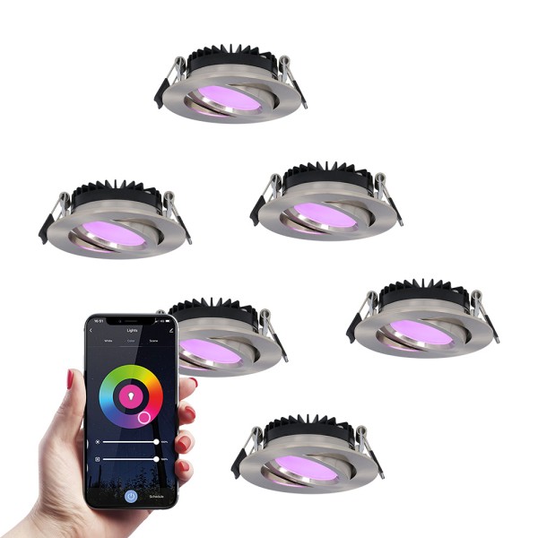 hoftronic smart set van 6 smart led inbouwspots ro 18