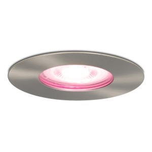 Hofronic Smart WiFi dimbare RGBWW LED inbouwspot Bari RVS GU10 5,5 Watt IP65 spuitwaterdicht