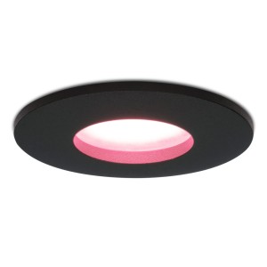 Hofronic Smart WiFi dimbare RGBWW LED inbouwspot Porto zwart GU10 5,5 Watt IP44