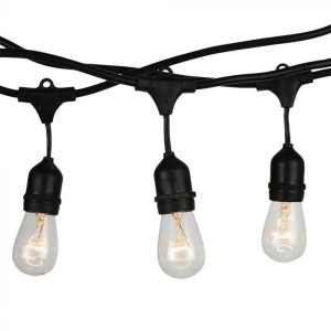 V-TAC 5m LED Prikkabel – String Light – 10 E27 Fittingen – IP54 Lichtsnoer buiten – excl. lichtbronnen